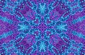 Purple and Blue Abstract Beaded Background Kaleidoscope Royalty Free Stock Photo