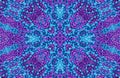 Purple and Blue Abstract Beaded Background Kaleidoscope Royalty Free Stock Photo