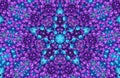Purple and Blue Abstract Beaded Background Kaleidoscope Royalty Free Stock Photo