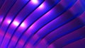 Purple blue background stripes 3d wavy pattern, shiny metal elegant abstract striped pattern Royalty Free Stock Photo