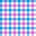 Purple blue check tablecloth seamless pattern Royalty Free Stock Photo