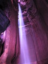 Purple and Blue Draperies with waterfall, Ruby Falls, Royalty Free Stock Photo