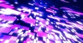 Purple and blue energy squares and rectangles magic glowing hi-tech futuristic abstract background Royalty Free Stock Photo