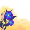 Purple flowers spring themed banner