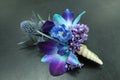 Blue Bombay Orchid Boutonniere Wedding Royalty Free Stock Photo