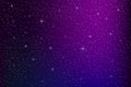 Purple blue galaxy. Sky with stars. Night space. Ethereal space background. Vector illustration Royalty Free Stock Photo