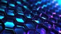 Purple Blue Gen Dnc Endering Honeycomb Technology Background. Generative AI