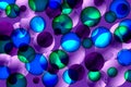 Purple Blue and Green Bubbles Royalty Free Stock Photo