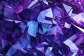 Purple Blue Green Geometric Crystalline Structure Transparent Generative Ai