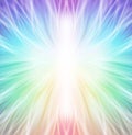 Radiating Rainbow Cross White light background