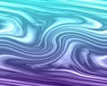 Purple blue liquid molten metal abstract wavy background. Glossy soft melted wallpaper with waves.