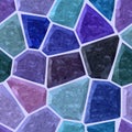 Purple, blue and marble irregular stony mosaic seamless pattern texture background