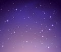 A Purple and Blue Night Sky with Stars Background. Vector Royalty Free Stock Photo