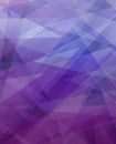 Purple blue and pink background with abstract angles and triangle layers in abstract geometric pattern Royalty Free Stock Photo