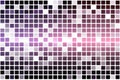 Purple blue pink occasional opacity mosaic over white