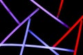 purple blue red neon straws dark background. High quality photo Royalty Free Stock Photo