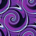 Purple and blue seamless swirls