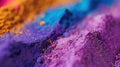 purple blue and yellow multicolored powder for Holi Royalty Free Stock Photo