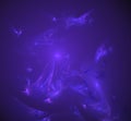 Purple blured glowing fractal background. Fantasy fractal texture. Digital art. 3D rendering. Computer generated image.