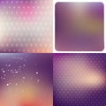 Purple blurred background set Royalty Free Stock Photo