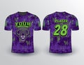 Purple with lime touch grizzly pattern shirt