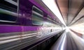 Purple bogies of Train (motion speed style) Royalty Free Stock Photo