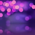 Purple bokeh blurred background . Illustration concept