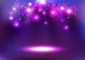 Purple Bokeh, glowing celebration, abstract background vector il