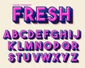 Purple Bold Retro Colorful Typography Design