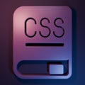 Purple Books about programming icon isolated on purple-blue background. Programming language concept. PHP, CSS, XML Royalty Free Stock Photo