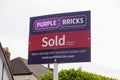 Purple Bricks Sign Royalty Free Stock Photo