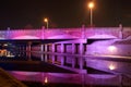 Purple bridge Royalty Free Stock Photo