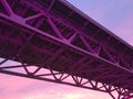 Purple Bridge in the Sunset Royalty Free Stock Photo