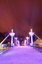 Purple bridge in Turku Royalty Free Stock Photo
