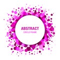 Purple Bright Abstract Circle Frame Design Royalty Free Stock Photo