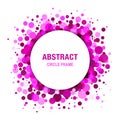 Purple Bright Abstract Circle Frame Design