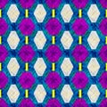 Purple and bright polygons on a blue background seamless pattern vector illustration