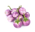 Purple Brinjal isolated on the white background Royalty Free Stock Photo