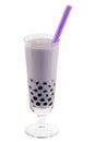 Purple bubble tea with clipping path Royalty Free Stock Photo