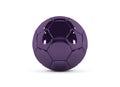 Purple bue soccer ball on white background. Realistic 3d Blue football ball. Blue football ball