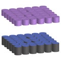 Purple building blocks. Construction toy elements. Vector plastic bricks. Modular game pieces. Royalty Free Stock Photo