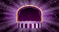 Purple burst wide stage Royalty Free Stock Photo