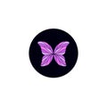 Purple butterfly logo design