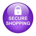 Secure shoping icon button