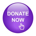 Donate now web button icon Royalty Free Stock Photo