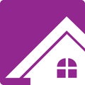 Purple Button Real Estate Logo House