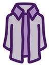 Purple buttonup shirt, icon Royalty Free Stock Photo