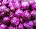 Purple cabbage for sale Royalty Free Stock Photo