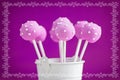 Purple cake pops Royalty Free Stock Photo