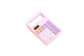 Purple calculator on white background